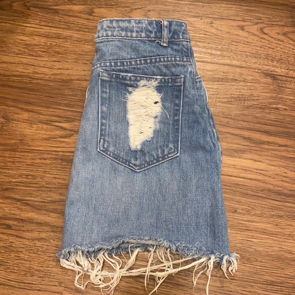 size 24 show me your mumu denim skirt
